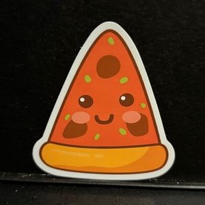 CARTOON PIZZA SLICE STICKER